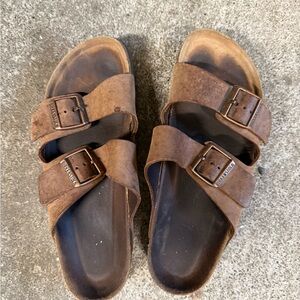 Brown Birkenstock Leather Sandals